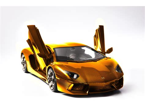 lamborghini gold aventador carved.